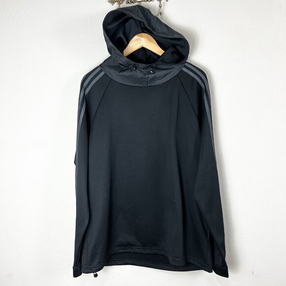 adidas‎ 3-Stripe Cold.rdy Black Hoodie Sweatshirt Adult Size XL NEW - Picture 1 of 11